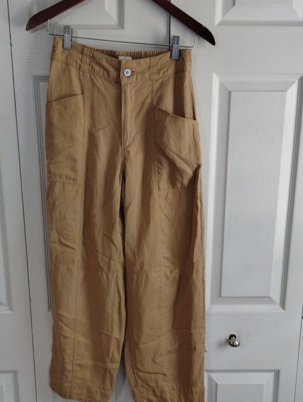 Joie Barrel Leg Baggy Pants in Khaki Size 2